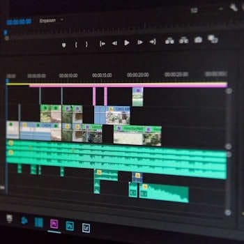 écran d'un logiciel de montage vidéo